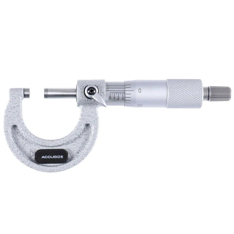 Boss-Level Precision Outside Micrometer 0-1 Inch Range With 0.0001 Inch Resolution, carbide face, locking screw