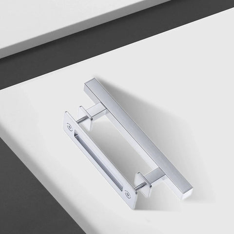 12 Inch Stainless Steel Sliding Barn Door Handles And Pulls Double Sided Hardware Set Built Tough Brushed Finish