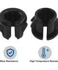 Opened Snap Bushing Set 3 By 8 Inch Heavy Duty Nylon Cable Hole Grommets For Wiring And Electrical Protection, Black OSB10 Plastic