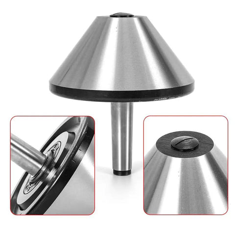 6 Inch Bull Nose Live Center MT3 For Lathe 75 Degree Morse Taper 150 Millimeter Diameter Heavy Duty Alloy Steel Heat Treated Rc 60 62