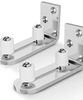 Bottom Floor Guide For Sliding Barn Door With Ball Bearing Adjustable Stay Roller, Wall Mount System, Flush Flat Bottom Design displayed