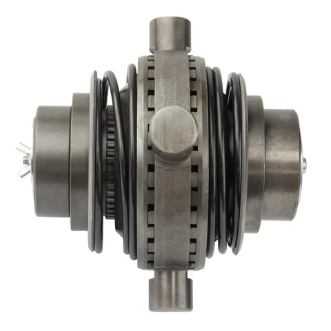 Built Badass Mechanical Differential Carrier Locker With 41 Spline Shafts And Two Point One Inch Tubes Fits Dana 40 Axles profile view with details.