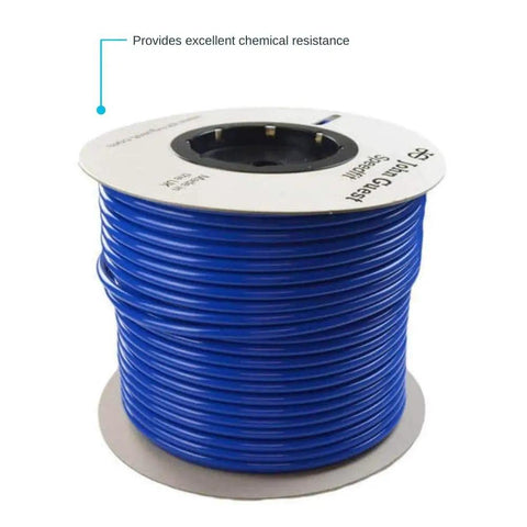 Blue 3/8 Inch LLDPE Plumbing Tubing 500 Foot Flexible Water Line for Home and RV Plumbing on spool, NSF certified