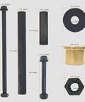 Front End Arm Bushing Rebuild Kit For ATV Raptor 125 250 700 Banshee 350 YFZ450 YFM Models various parts layout