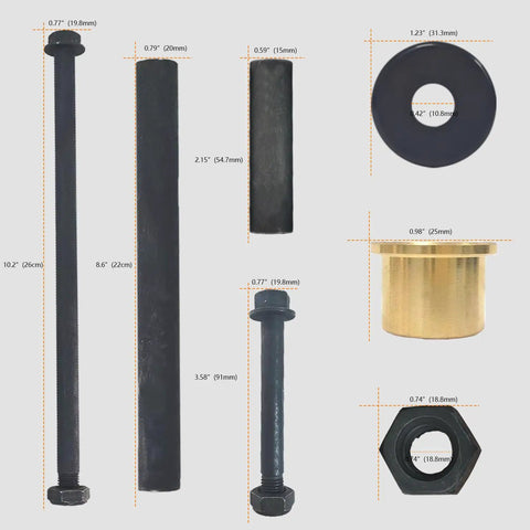 Front End Arm Bushing Rebuild Kit For ATV Raptor 125 250 700 Banshee 350 YFZ450 YFM Models various parts layout