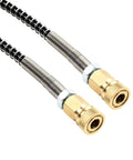High Pressure Air Hose 50cm M10x1 Thread Fits Compressor Pump 63MPa Stainless Steel Braided Line With Quick Connect Female Port Rated Up To 9000 Psi Burst Strength Plus 4500 Psi Working Limit Ensures You Have A Gutsy Tool Built For The Grind. stainless steel braided air hose with brass quick connect female ends