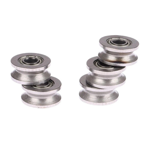 10 Pack V624ZZ V Groove Sealed Ball Bearing Track Rollers, stainless steel, designed for heavy sliding doors and cabinet upgrades.