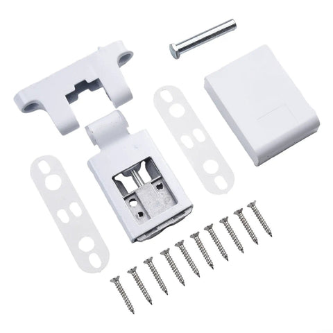 Heavy Duty Aluminum Alloy Flag Hinge Set For Double Doors Rock Solid Steel Frame Mount Premium White Coating Easy Install Smooth Swivel tough hinge components with screws.