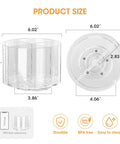 Dimensions of the Drink Packet Organizer With 360 Degree Lazy Susan Turntable For Hydration Packets And Water Flavor Mixes, Acrylic Container