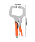 Heavy Duty Front Clamp C Clamp Pliers Made From High Carbon Steel for woodworking and welding, measuring 10cm x 17.5cm.