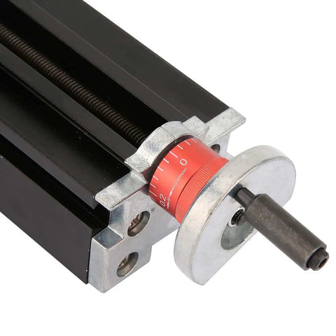 Pro Grade 150mm Metal Cross Slide Block for Lathe Accessories, close-up view of dial and axis control