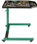 Pro Grade Adjustable Height Rolling Work Table On Wheels With Heavy Duty Steel, Foldable Design, 15 Lockable Height Settings