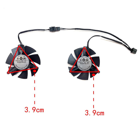 Reliable Replacement Graphics Card Fan Delivers Beast Mode Cooling And Super Smooth Swaps For Nvidia GTX 1650 1630 measuring 3.9cm.