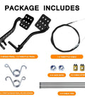 Go Kart Pedals Kit With 71 Inch Throttle Cable And Brake Return Springs For Predator 196cc 212cc with included parts