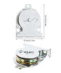 Wall Mount Rope Guide Pulley For Heavy Duty Lifting, Steel Pulley Block With Low Friction Silent Bearing, Wire Roller For Winch System, 6.5 cm x 8.7 cm