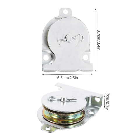 Wall Mount Rope Guide Pulley For Heavy Duty Lifting, Steel Pulley Block With Low Friction Silent Bearing, Wire Roller For Winch System, 6.5 cm x 8.7 cm