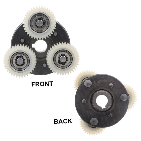 36T Planetary Gear Replacement Kit With Clutch For Geared EBike Motors DIY Ebike Repair Parts, front and back view of gear assembly