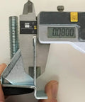 Measuring a Beefy Heavy Duty Leveler Leg With Lock Nuts Built Like A Tank Adjustable Leveling Feet For Furniture Cabinets And Workbench 96 Pack.