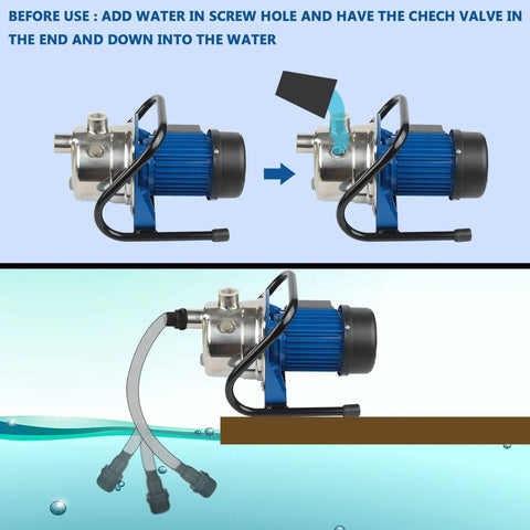 Stainless Steel Portable Water Pump For Your Yard Sprinklers And Garden Irrigation Bang For Your Buck 1HP 115V 60Hz Booster Pump