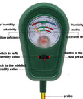Rugged Metal Rod Soil Tester For Garden And Field All In One Ground Inspector with indicator for pH, nutrients, and moisture calibration.