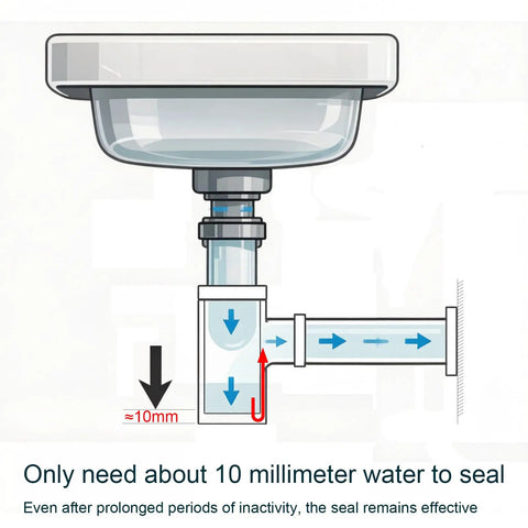 Diagram of Matte Black Decorative Bottle P Trap With Adjustable Drain For Vessel Sinks And Pedestal Sinks Solid Brass Anti Odor Wall Drain Kit