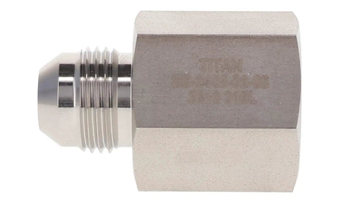 Heavy Duty 1 Inch 37 Degree JIC Male To Female NPT Pipe Adapter Connector Built Dang Tough With SS316 Stainless Steel side view