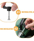 Upgrade Your Lawn Mower With These 4 Piece Handle Bolt Replacement Kit Featuring Durable Abs And Steel Wing Knob Screws For A Reliable Grip, Quick Release Design, And Smooth Adjustments Perfect For DIY Yard Work And Tough Maintenance Jobs. lawn mower handle bolt kit, steel and ABS, installed by hand