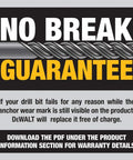 SDS Max Hammer Drill Bit Rock Carbide Half Inch By 16 Inch By 18 Inch warranty guarantee for heavy duty projects