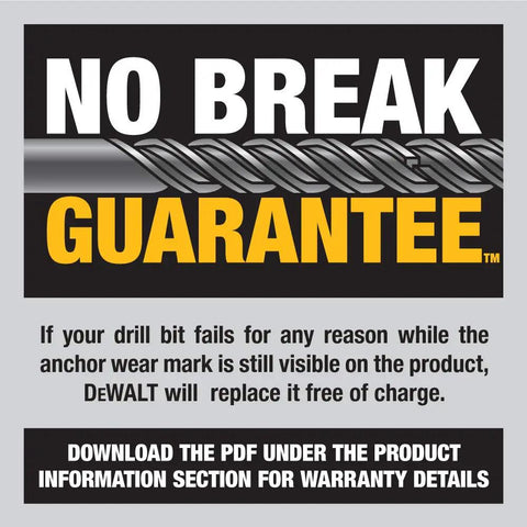 SDS Max Hammer Drill Bit Rock Carbide Half Inch By 16 Inch By 18 Inch warranty guarantee for heavy duty projects