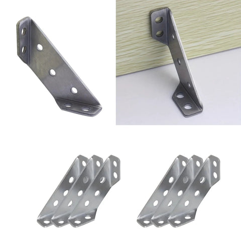 10 Pieces Triangle Bracket Furniture Support Thickened Universal Corner Connector for heavy-duty shelving and cabinet reinforcement