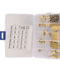 M2 Brass Standoff Screw Nut Kit 270 Piece Assortment For DIY Electronics Projects Includes Male And Female Hex Standoffs Rust Resistant Brass Threads With Precise Fit For Secure Mounting And Easy Height Tweaks open case with assorted M2 brass spacers and screws