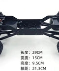 Ultra Durable RC Car Chassis Frame Upgrade Kit For MN 78 Model Replacement 29cm frame with red suspension springs.