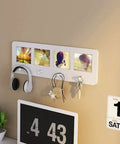 Fresh Mirror Wall Hooks Dual Purpose Photo Display And Coat Rack For Living Room Or Bedroom Clean White Finish with photos and accessories.