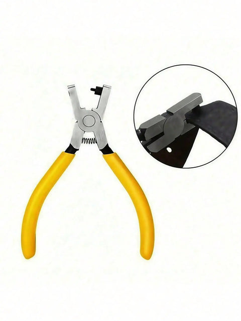 Yellow Stainless Steel Handheld Strap Hole Puncher Kit With 2mm Universal Watch Band Pliers Belt Hole Punch Tool