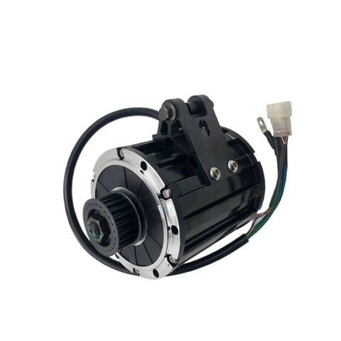 QS120 Mid Drive Motor 2000W Belt Conversion Kit For Electric Bikes Delivering 70 Nm Knockout Torque And 4600 Rpm Muscle side view of motor with wiring.