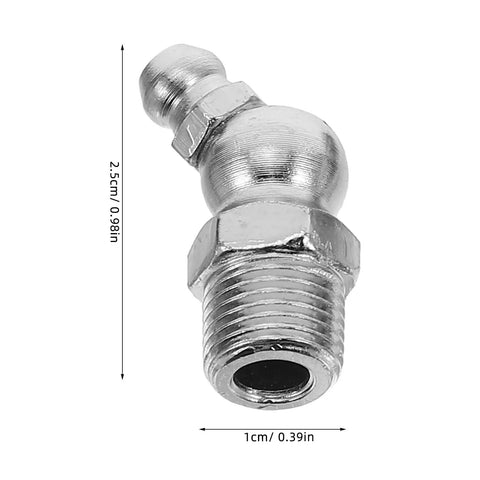Ditch The Grease Mess With This Awesome Stainless Steel Hydraulic Fittings Kit Including Straight Zerk Nipples For Auto Tractor And Heavy Industrial Gear To Keep Machines Running Smooth, 2.5cm stainless steel zerk nipple, 1cm wide