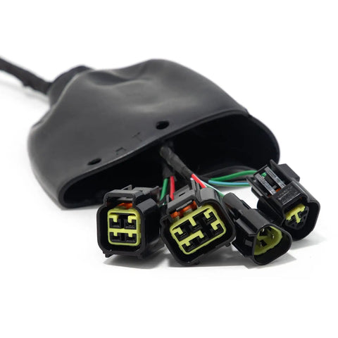Close-up of connectors on Full Plug In Ready Main Wiring Harness Assembly For Sur Ron Light Bee X Segway X160 X260 79 Bike