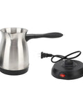 600W Electric Coffee Maker With 600ML Capacity For Turkish And Greek Coffee Tea And Milk Stainless Steel Coffee Pot With Ergonomic Handle Quick Brew And Multi Purpose Kitchen Appliance
