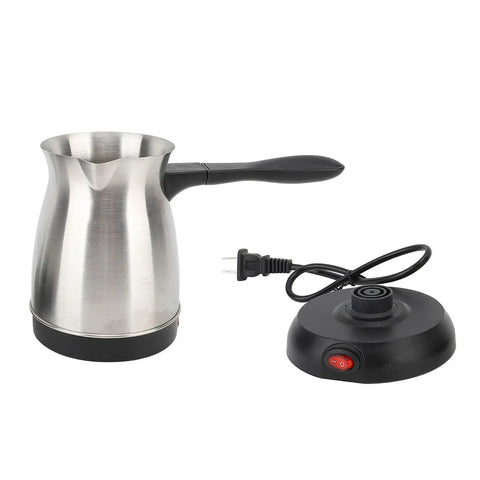 600W Electric Coffee Maker With 600ML Capacity For Turkish And Greek Coffee Tea And Milk Stainless Steel Coffee Pot With Ergonomic Handle Quick Brew And Multi Purpose Kitchen Appliance