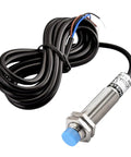 12mm M12 Capacitive Proximity Sensor Switch Non Shield Type LJC12A3-A-Z/AY 5mm Detection Range Adjustable 0-4mm 10-30V DC 200mA PNP