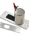Bulletproof Waterproof Drop Bolt Deadbolt Featuring DC12V Electronic Mortise Lock with water droplets on metal surface.