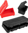 Black and red toolboxes from Beefed Up Roof Rack Accessory Kit For 1/10 Scale RC Crawlers Like TRX4 TRX6 SCX10 And Redcat Style B