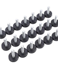 20 Pack M6 PTFE Furniture Leveling Feet Sliders Anti Slip Glides For Table And Chair Legs displayed in grid pattern