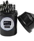 Brute Platinum Twister-XL5 29-Piece HSS Jobber Drill Bit Set in black water-resistant index with visible drill bits