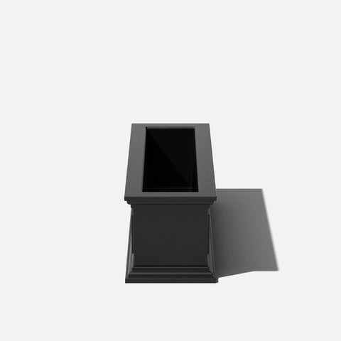 Top view of Brixton Window Box Plastic Planter For Outdoors, Large Rectangular Planter For Balcony And Windowsill, Crack Resistant All Weather