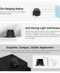 D500 Outdoor Lidar Kit For SLAM Navigation DTOF Scanning Laser Radar Sensor With ROS1 ROS2, compact design, 12m range