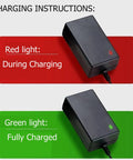 21V 2A Lithium Tool Battery Charger Replacement For Mini Chainsaws with red and green charge indicator lights