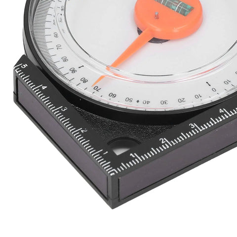Slick Magnetic Angle Finder Tool With Clear Scale And Heavy Duty Plastic Build For Carpentry Woodworking And Metalworking Tasks That Bring In Hella Precise Readings Zero Hassle Guaranteed, showing clear scale and orange indicator.