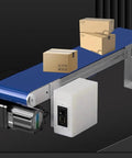 Rock Solid Mini Desktop Conveyor Belt With Slick Pvc Track And No Sweat Variable Speed Controls For Smooth Physics Lab Work and Quick Assembly Line Runs Featuring Anti Static Wear Resistant Surface loaded with small packages.