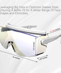 VOLTSPARK CO2 laser eye protection glasses, white frame with mirrored lenses.